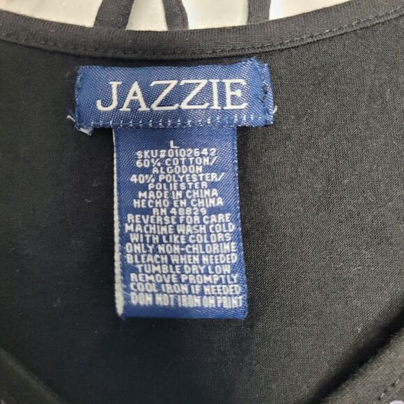 Vintage y2k black grunge sparkly butterfly graphic chain halter cap sleeve large - Picture 4 of 8